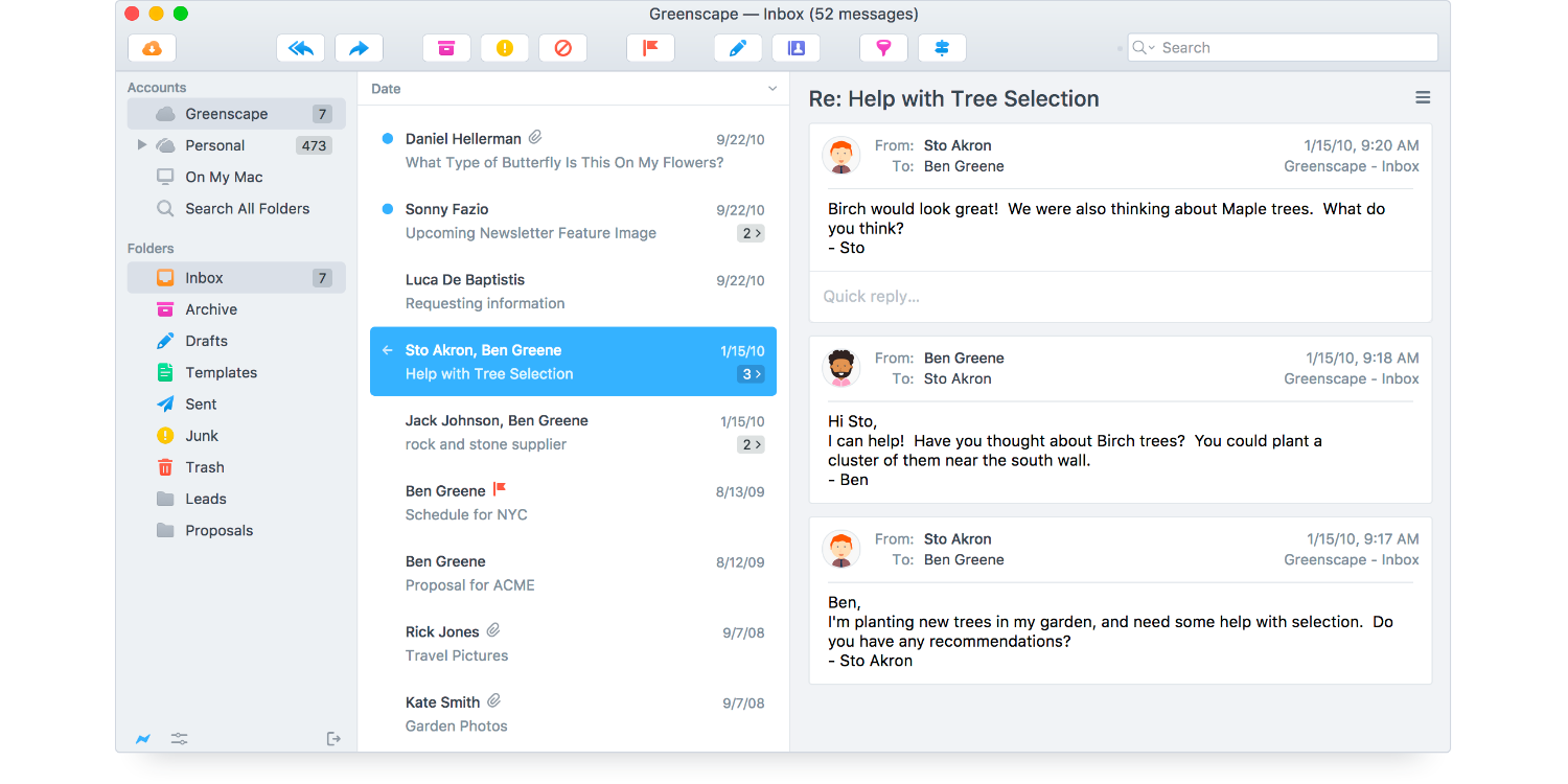 integrated mail and calendar for mac